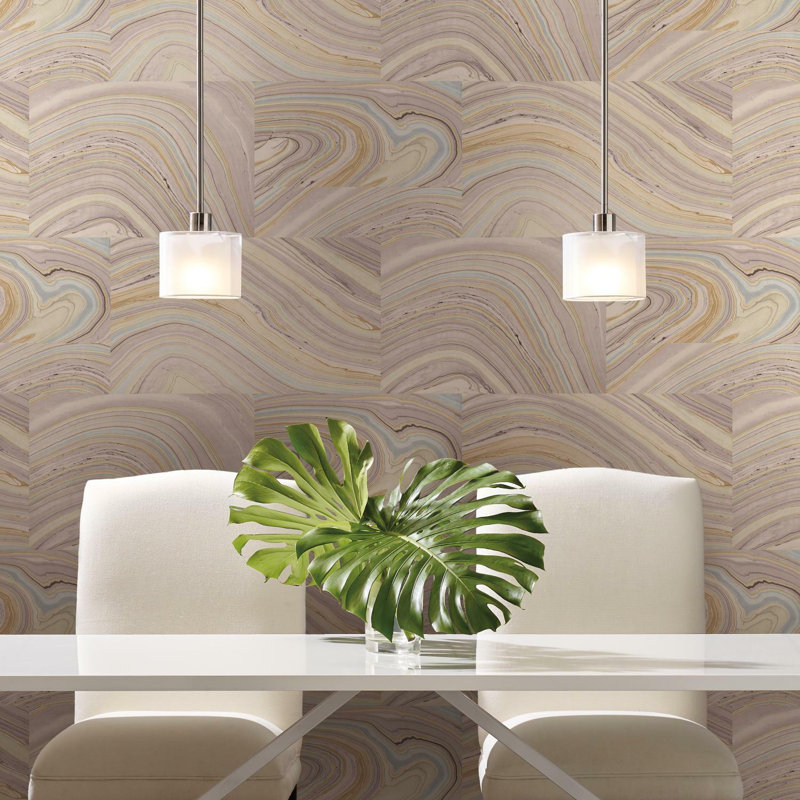 Abstract Peel & Stick Wallpaper Roll, Gray