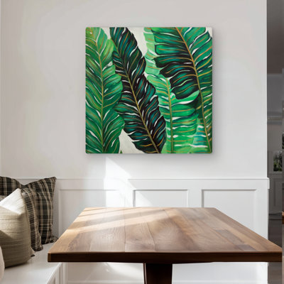 Several Exotic Plant Leaves - Botanical Livingroom Metal Print