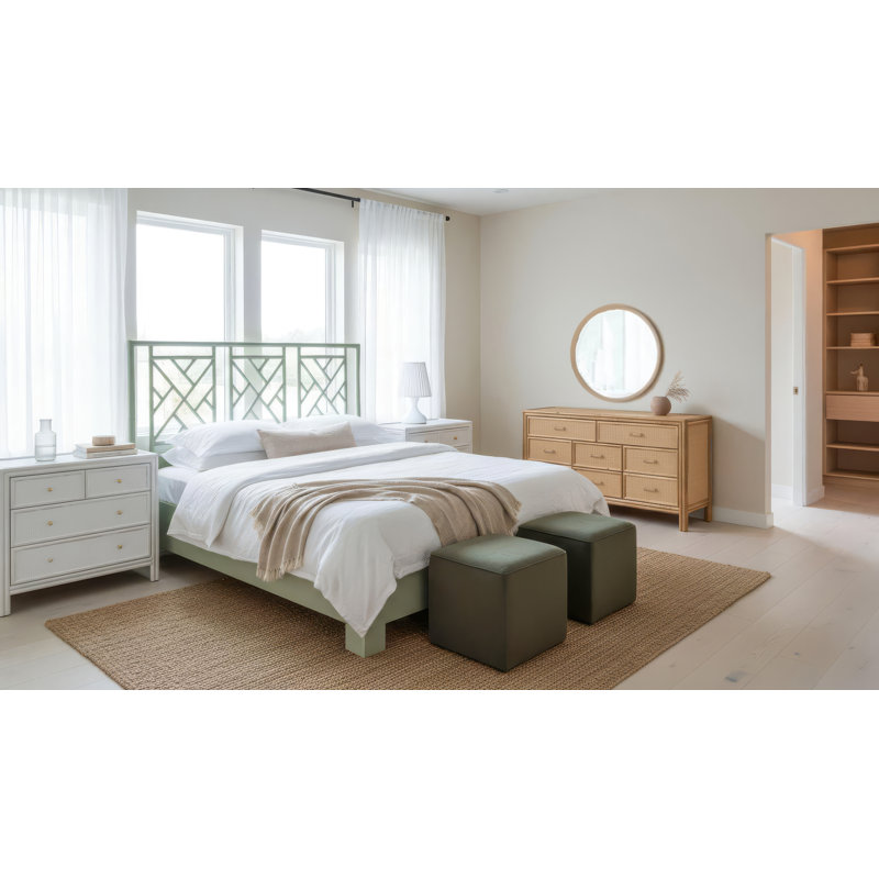 Alden Open-Frame Headboard, Queen, Evergreen