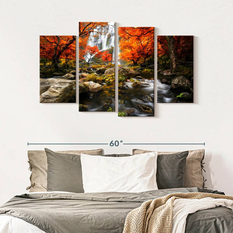 Ensemble de 4 pièces Waterfall, H 32 po x l 52 po x P 1,25 po