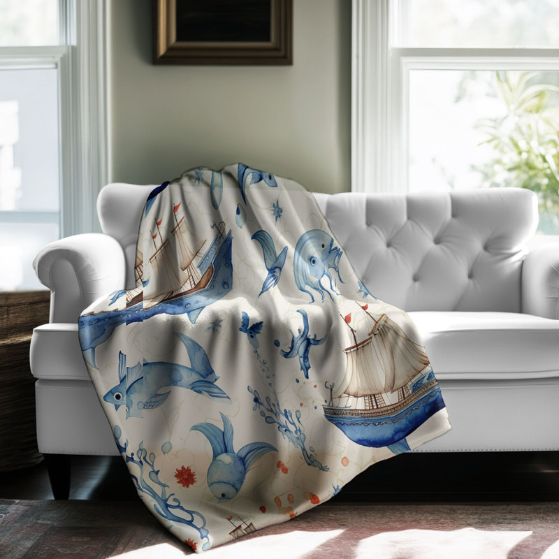 Océan royal - couverture de qualité supérieure 1 pièce, Grand lit