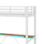 Structure de lit simple pour lit mezzanine en métal avec bureau et lumière DEL-1006479476