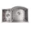 Aspen Stainless Steel 33" L x 21" W Double Basin Undermount Kitchen Sink with Basket Strainer