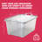 Life Story 55 Quart Stackable Storage Bin, Light Duty Container, Clear, 12 Pack-62439054-62449662