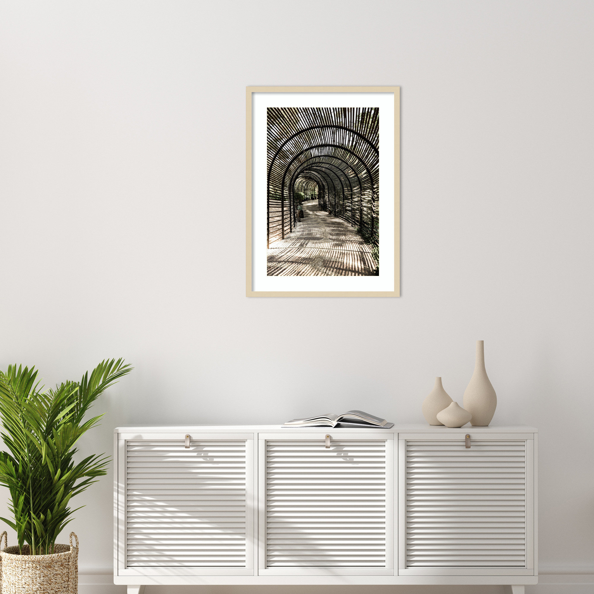 Shadow Garden by Shot by Clint Wood Framed Wall Art Print, 33" H x 24" W, Brown 