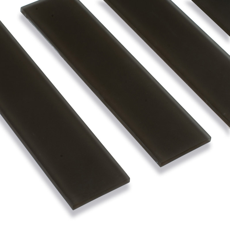 3"X 12" Matte Finished Glass Subway Tile, Ash Gray