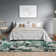 Abstract Machine Woven Polypropylene Area Rug in Green