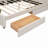 Upholstered Platform Bed with Drawers-1124910595