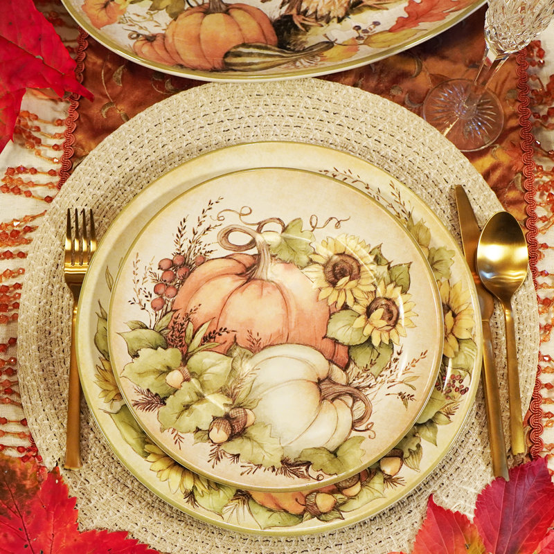 Ensemble de 4 assiettes à salade Autumn Breeze