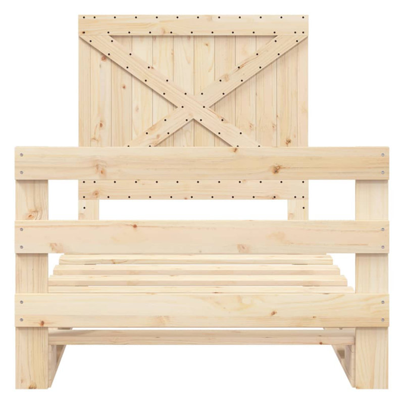 Brottman Solid Wood Bed, DE Size - 100 x 200 cm