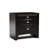 Classic Black Engineered Wood Nightstand, 2 Drawers, Felt - Lined Top Drawer, Pull Out Tray, 25.5 Inches Deep Contemporary Solid Bedside Cabinet, Knob Pulls, Easy Assembly, Ideal For Bedroom Use-130770248