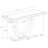 Accented U - Shaped Base Table With White Faux Marble And Spacious Surface Rectangular Beveled Sides