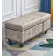 Repose-pieds avec rangement en microfibre-133796852