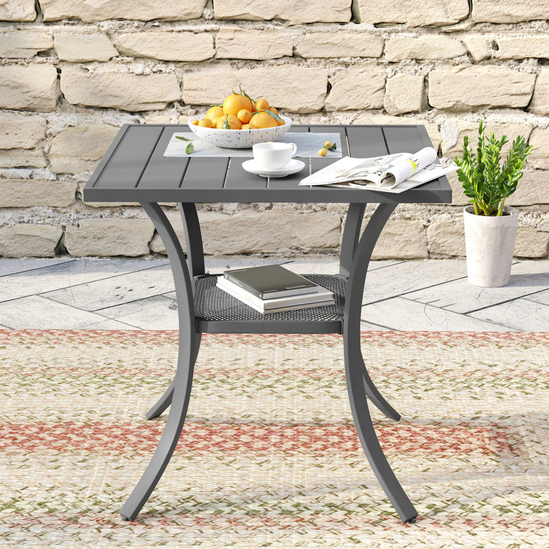 Hesson Outdoor Dining Table, Gray