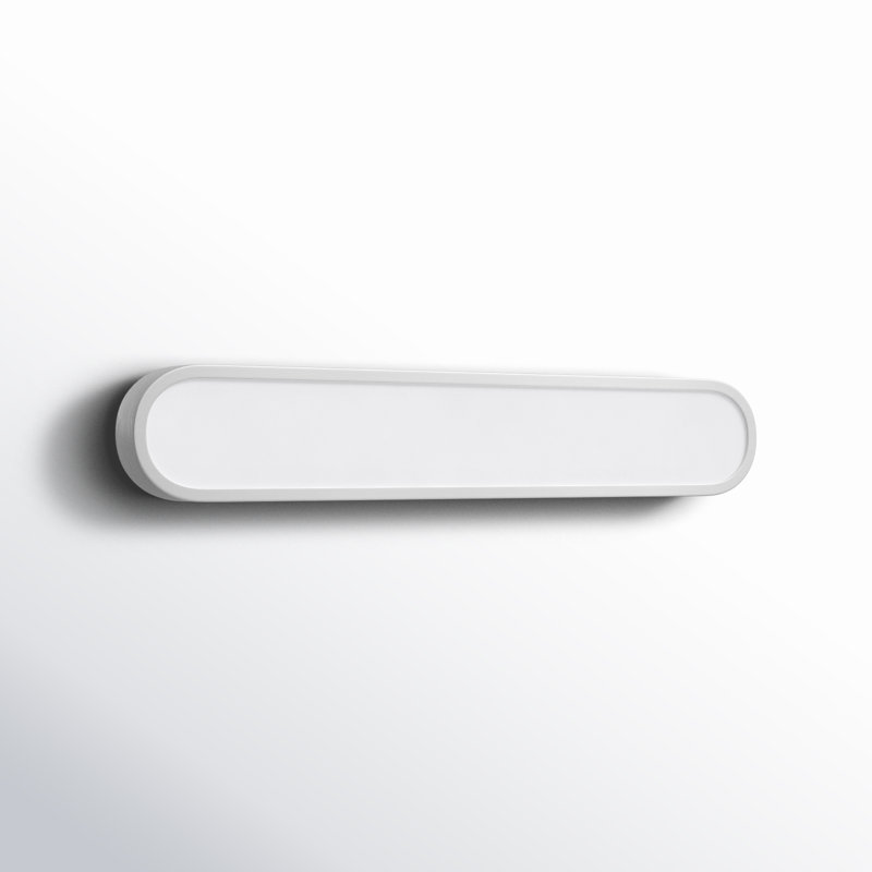 Celise Lamaria Dimmable LED Bath Bar, White/Satin Nickel, 30"