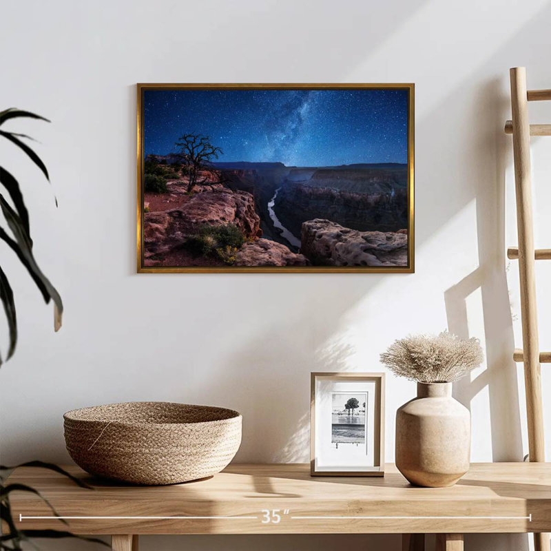 Nuit étoilée du Grand Canyon, Cadre flottant doré, 19 po x 13 po