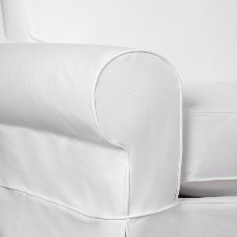 Porter Armchair, Classic Bleach White Twill