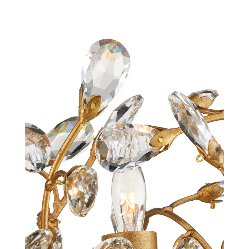 Crystal Bud LED Chandelier, 43"