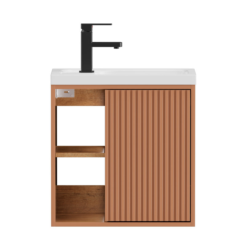 500 mm Wall Mounted Bathroom Vanity, Pink