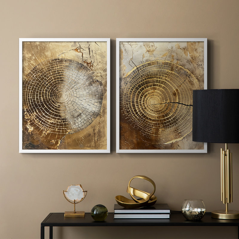 ABSTRACT Series CXC-Premium Framed Print -Ready to Hang - No Nails Required - No Nails Required, White, 15" H x 24" W