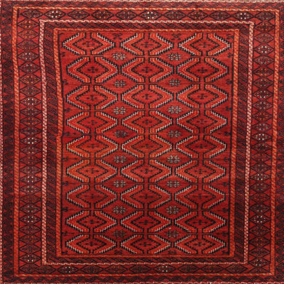 Tapis rouge à motif sud-ouest