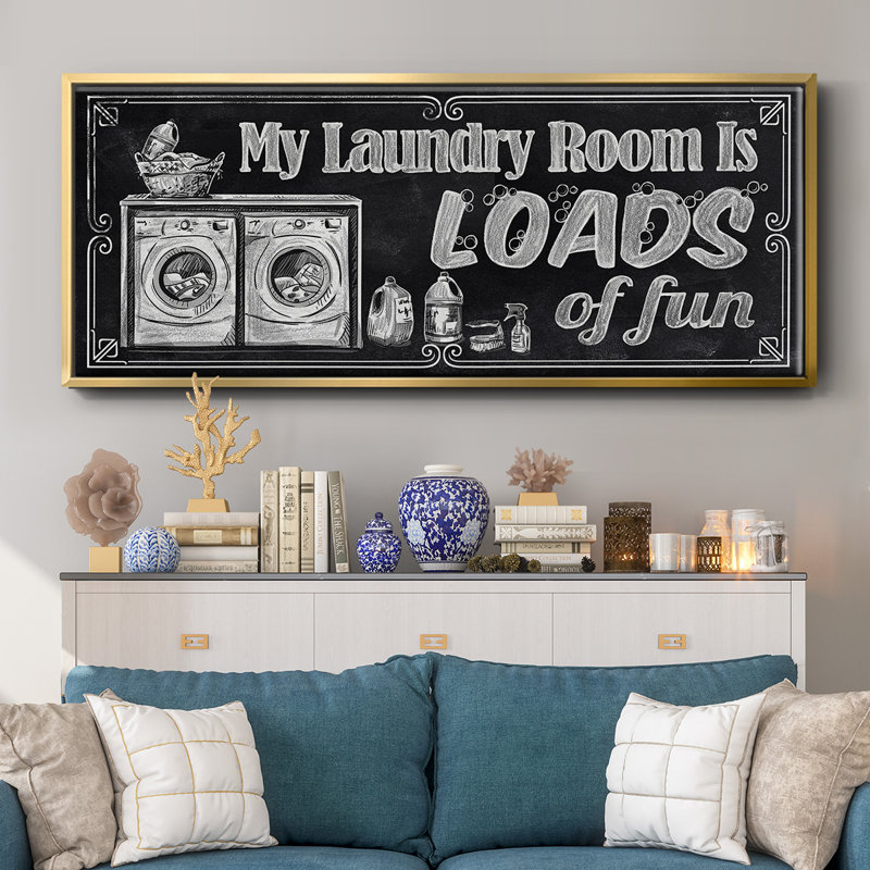 Loads of Fun- Framed Canvas, 8" H x 20" W