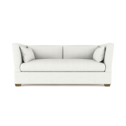 Rivington Flare Square Track-Arm Loveseat, Vintage Leather Pumice, 31" H x 72" W x 37" D, Weathered