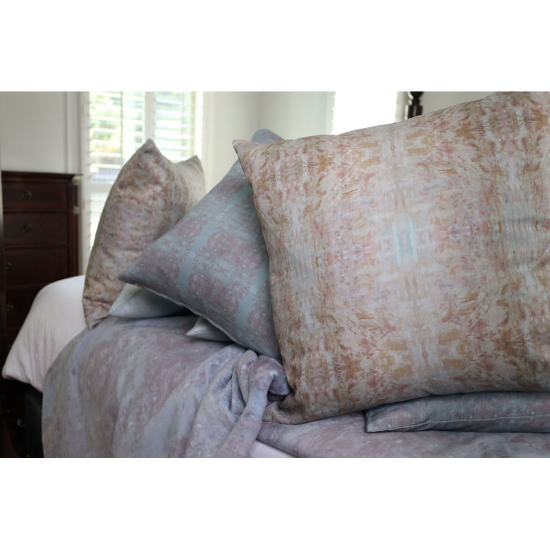 The Gardens Pillow Cover & Insert, 22"H x 22"W, Bronze Iris Abstract, Square