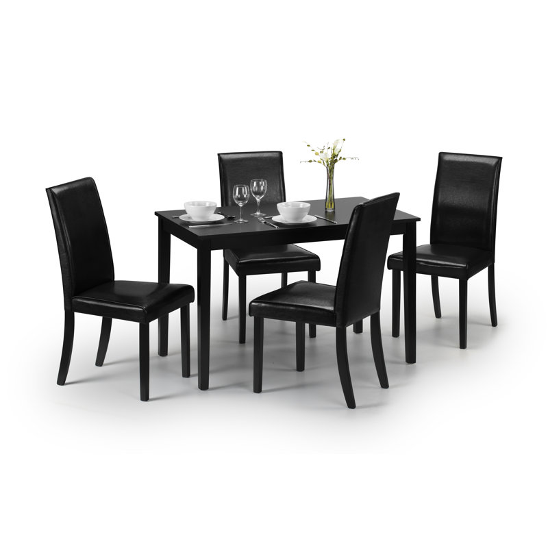 Darielle Dining Table, Satin Black