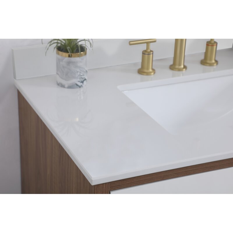 Mercury Row® Piatt 36'' Single Bathroom Vanity with Engineered Marble ...