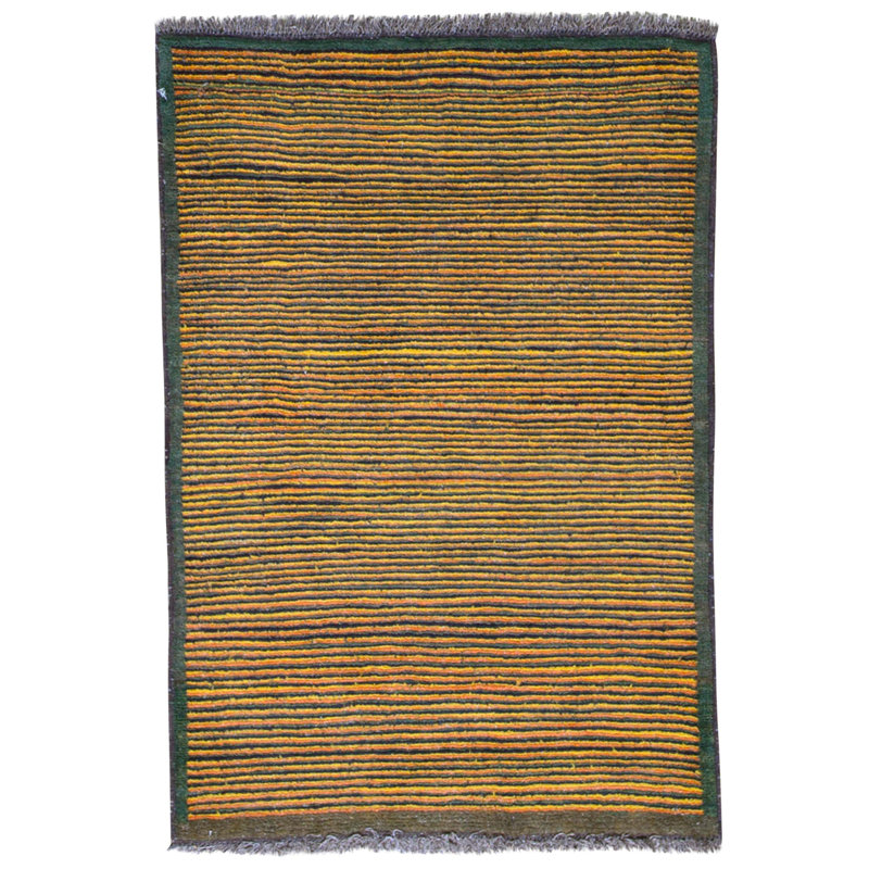 Hand Knotted Wool Area Rug in Multi