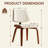 Mid-Century Modern Faux Leather Dining Chairs with Walnut Bentwood Frame, Versatile Chair for Kitchen, Dining Room, Living Room and Home Office (Set of 4)-1099041200-1099041205