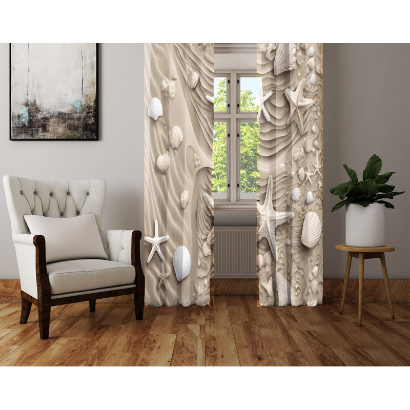 Paire de rideaux semi-transparents en polyester Areonna, L 20 po x L 52 po