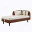 Chaise longue de rangement avec coussins moelleux