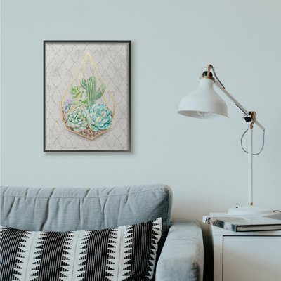«Succulent Basket Gold Grey», impression