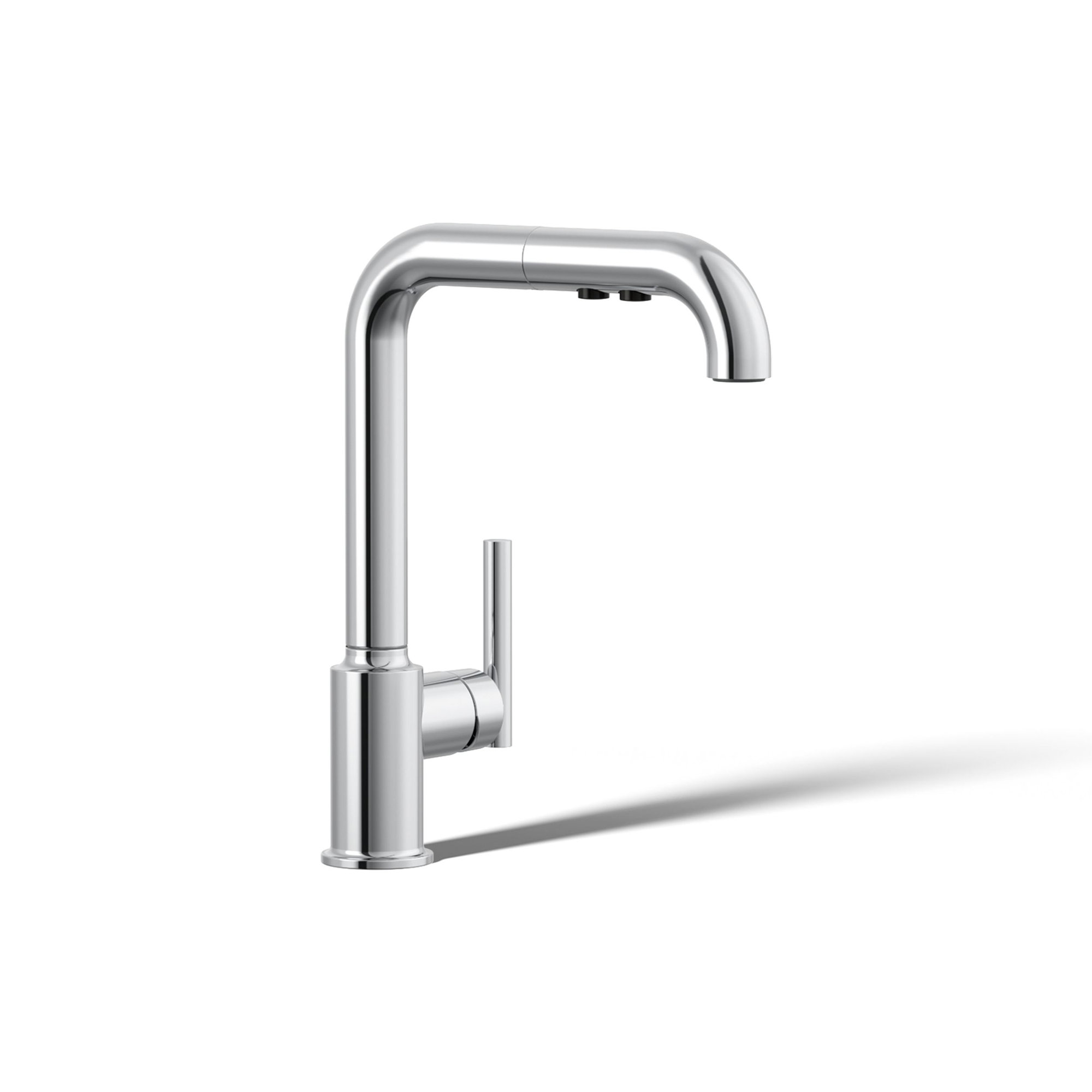Purist Pull Out Bar Faucet with Accessories, Polished Chrome