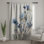 Rideaux de fenêtre délicats à fleurs bleues, voilages et voilages à motif floral - 1 panneau