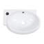 Lavabo de salle de bain mural ovale en céramique avec trop-plein et trou de robinet 16 po x l 11 po