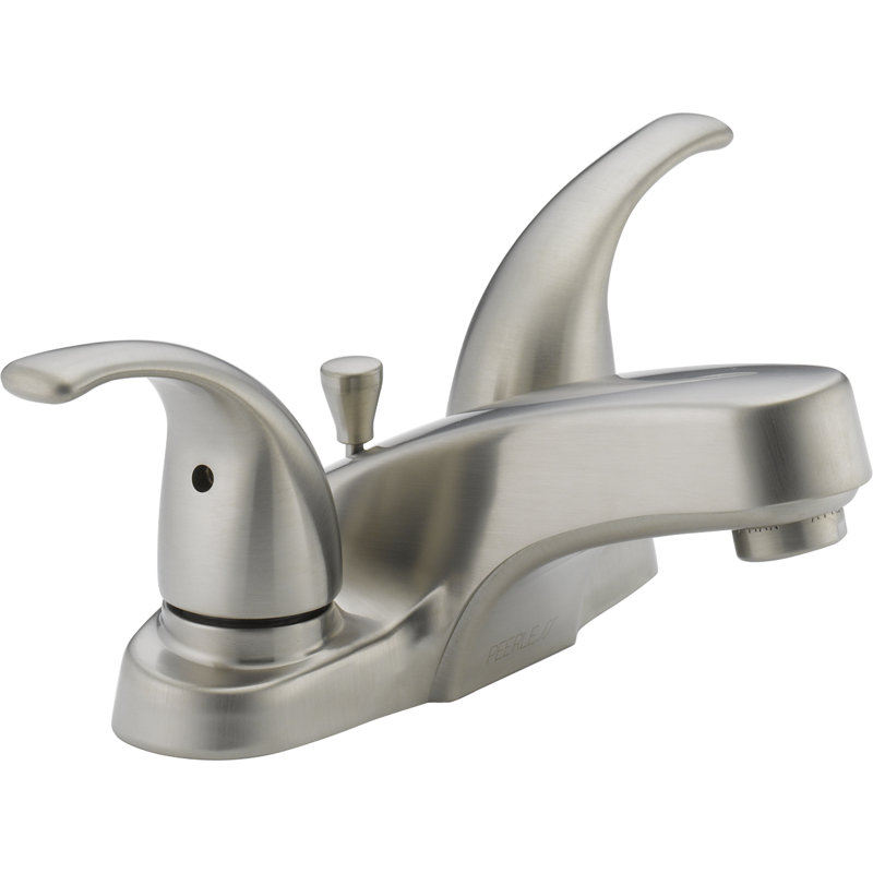 Choice 2-handle Bathroom Faucet with Drain Assembly, Brushed Nickel, Metal