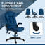 Fauteuil de bureau vibrant à haut dossier en velours-1744284639