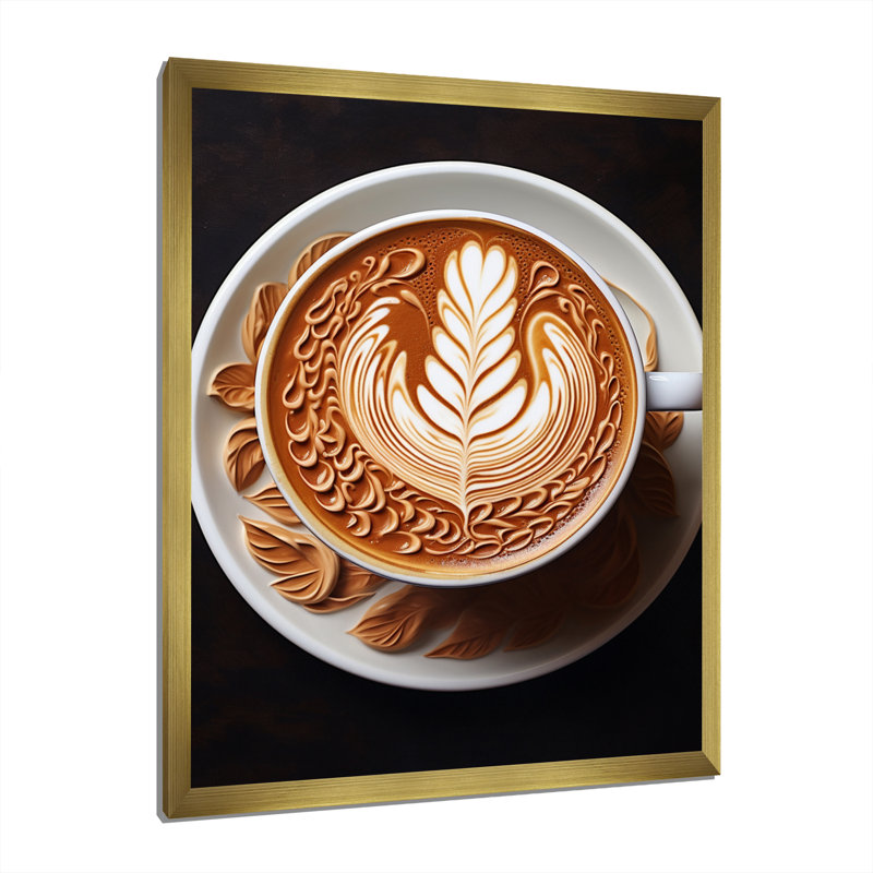 Bloomville Food Baristas Art I, H 32 po x l 16 po x P 1 po, Encadrement doré