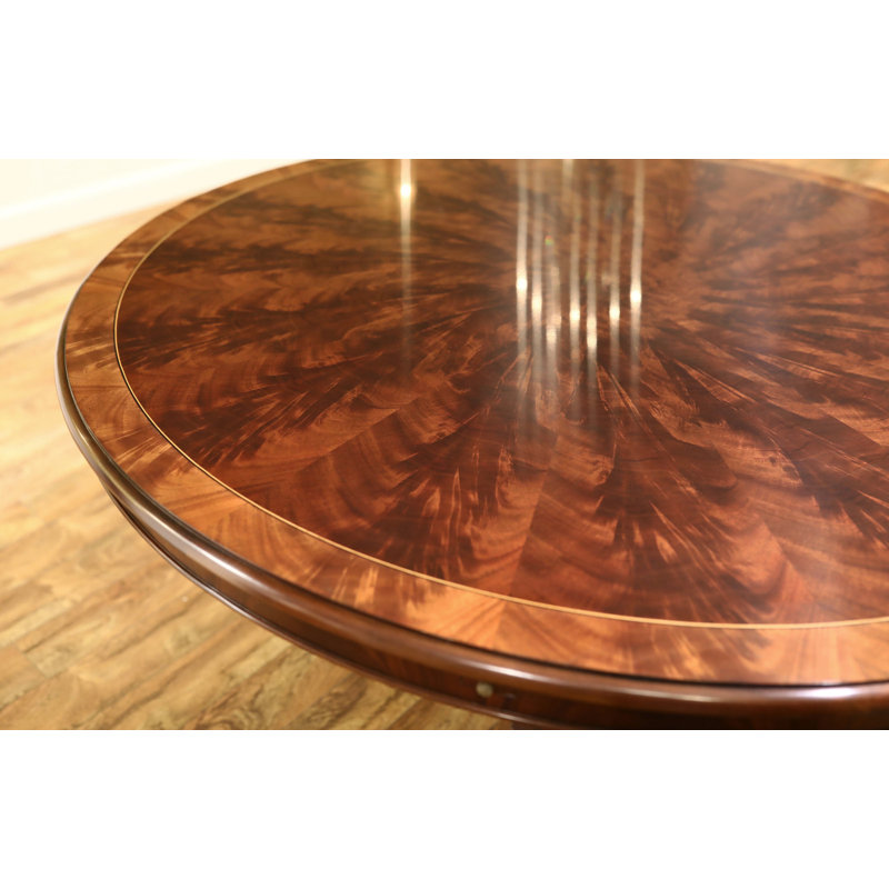Round Mahogany Wood Dining Table