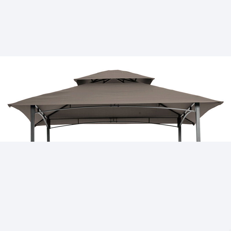 8X5ft Grill Gazebo Replacement Canopy,Double Tiered BBQ Tent Roof Top Cover