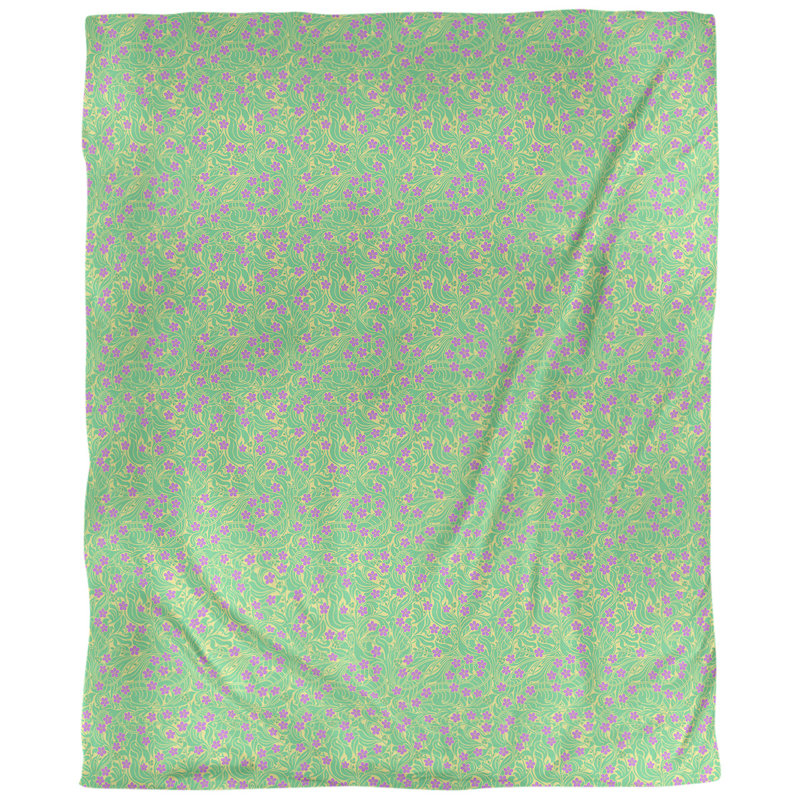 Tissu de tourbillon, Jaune, vert et mauve, L 58 po x l 36 po, Sergé de coton