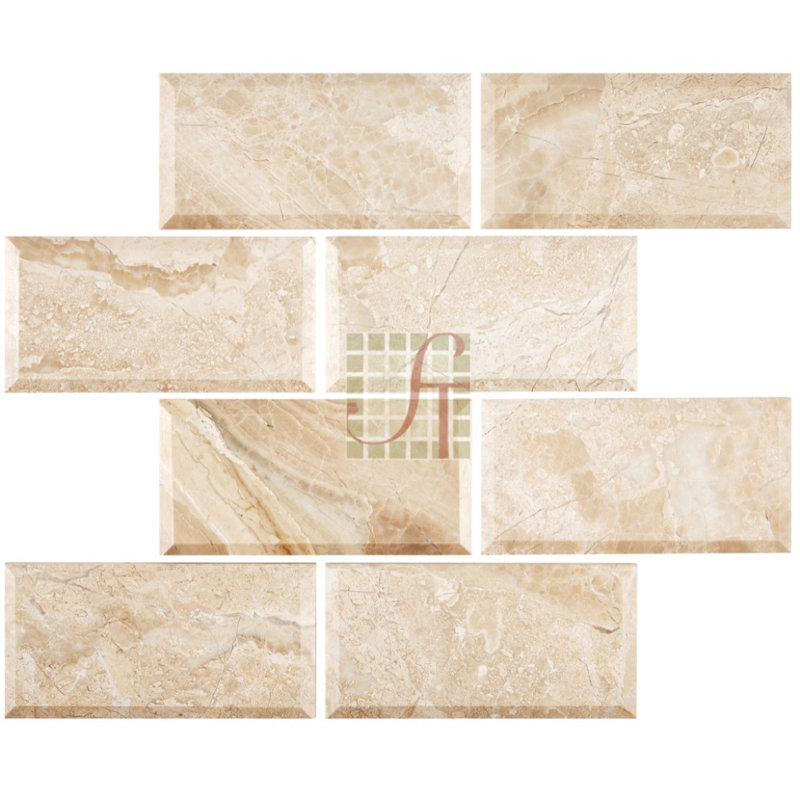 Diano Royal 3" X 6" Beveled Marble Look Floor And Wall Tile