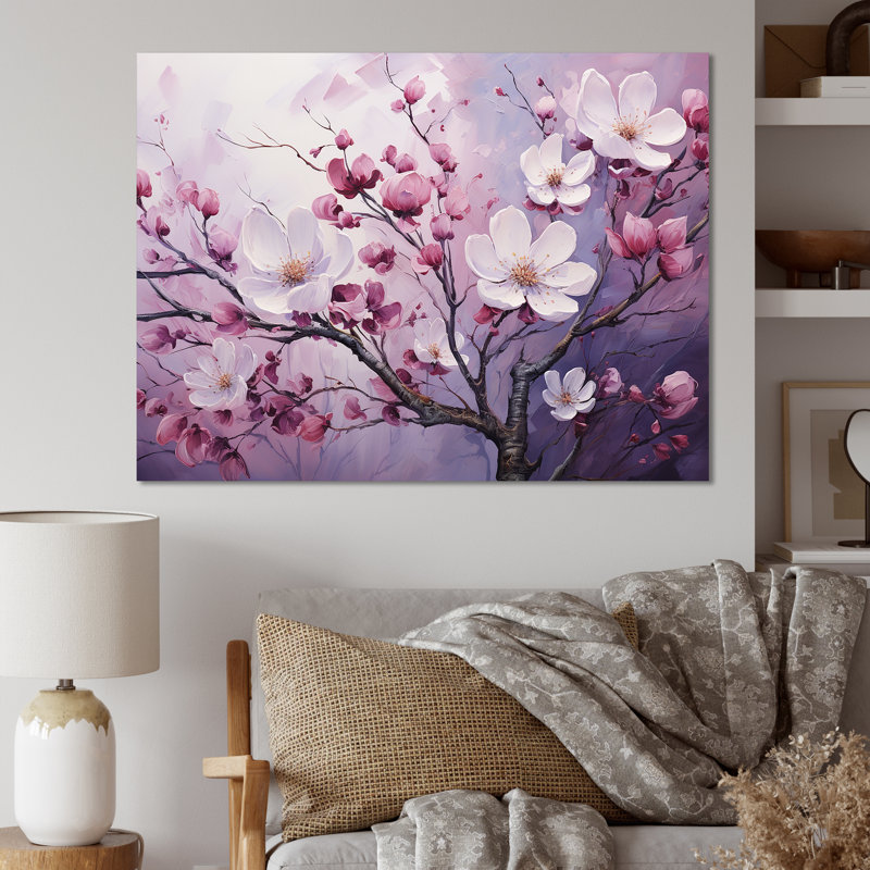 «Dogwood Blossoms In Amethyst Hues I», reproduction sur toile, Toile tendue, H 16 po x l 32 po x P 1 po