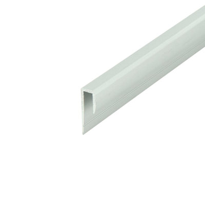 Outwater Aluminum J Channel Fits Material 5/32 Inch Thick Clear Anodized (Satin) Finish Aluminum Cap Moulding 36 Inch (Pack Of 4)