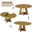 Table de salle à manger extensible de 43,3 po à 59 po pour 4 personnes, table de salle à manger extensible moderne avec base en bois