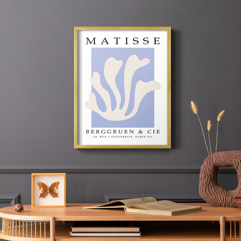 Matisse CECXLVII, reproduction encadrée - bois massif, Or, H 14 po x l 11 po