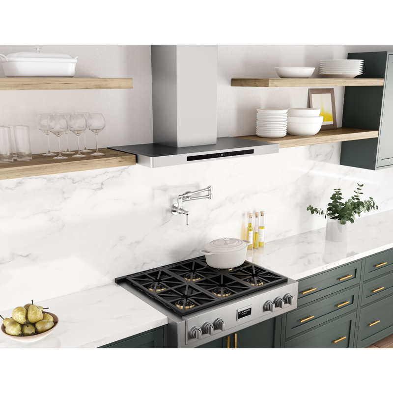 Zephyr Vista 30 in. Wall Mount Range Hood with LED Lights in Stainless Steel, 30"